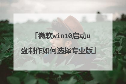 微软win10启动u盘制作如何选择专业版