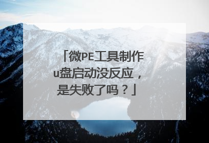 微PE工具制作u盘启动没反应,是失败了吗?