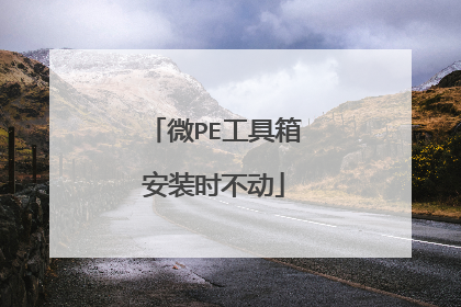 微PE工具箱安装时不动