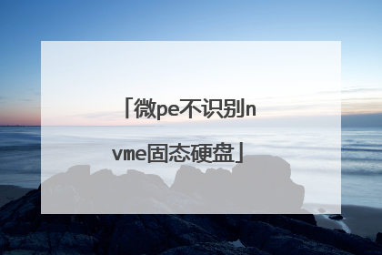微pe不识别nvme固态硬盘