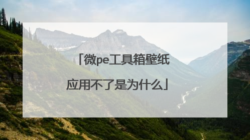 微pe工具箱壁纸应用不了是为什么