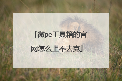 微pe工具箱的官网怎么上不去克