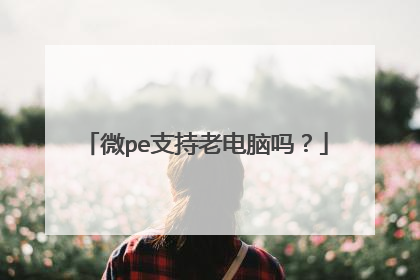 微pe支持老电脑吗?