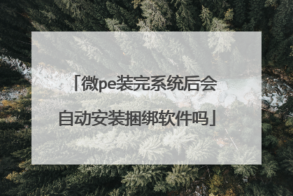 微pe装完系统后会自动安装捆绑软件吗