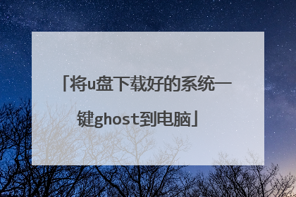 将u盘下载好的系统一键ghost到电脑