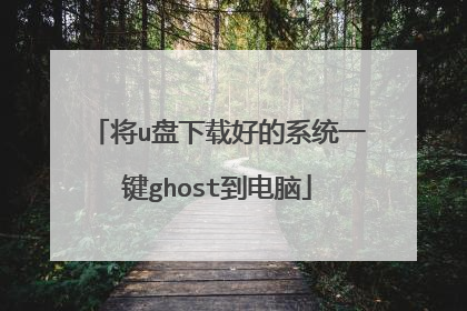 将u盘下载好的系统一键ghost到电脑