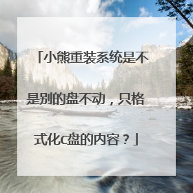 小熊重装系统是不是别的盘不动，只格式化C盘的内容？