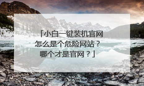 小白一键装机官网怎么是个危险网站?哪个才是官网?