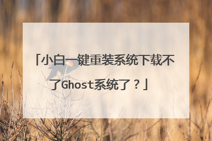 小白一键重装系统下载不了Ghost系统了？