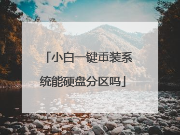 小白一键重装系统能硬盘分区吗