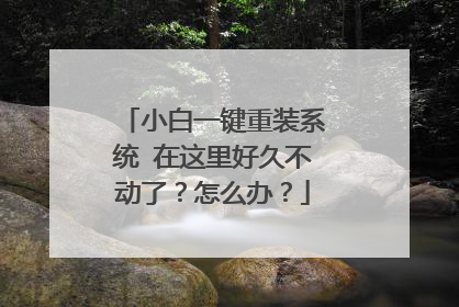 小白一键重装系统 在这里好久不动了?怎么办?