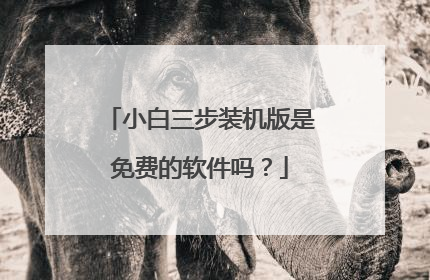 小白三步装机版是免费的软件吗?