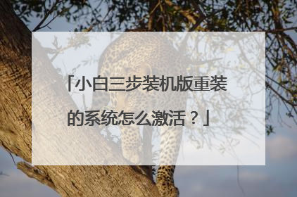 小白三步装机版重装的系统怎么激活?