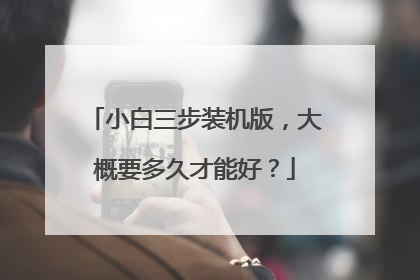 小白三步装机版,大概要多久才能好?