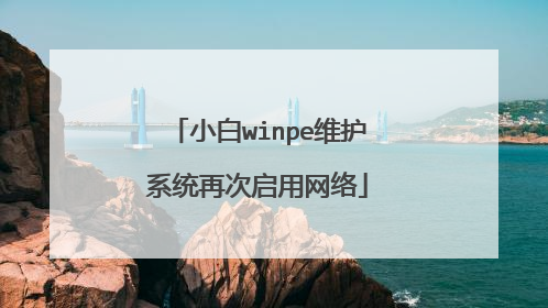 小白winpe维护系统再次启用网络