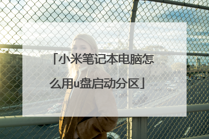 小米笔记本电脑怎么用u盘启动分区