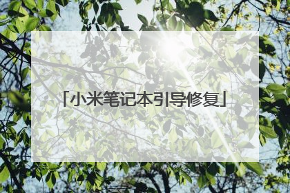 小米笔记本引导修复