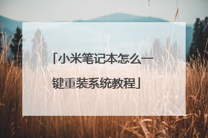 小米笔记本怎么一键重装系统教程