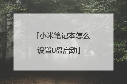 小米笔记本怎么设置U盘启动