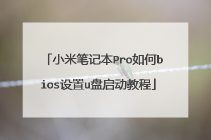 小米笔记本Pro如何bios设置u盘启动教程