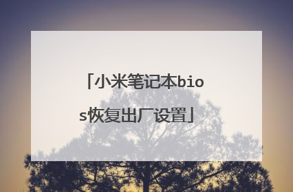 小米笔记本bios恢复出厂设置