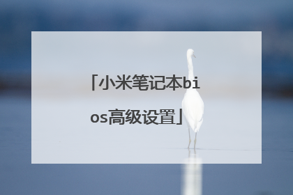 小米笔记本bios高级设置