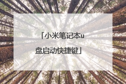 小米笔记本u盘启动快捷键