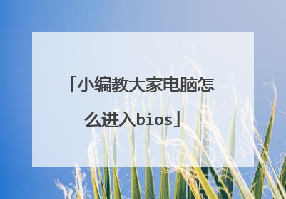 小编教大家电脑怎么进入bios