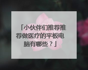 小伙伴们推荐推荐做医疗的平板电脑有哪些?
