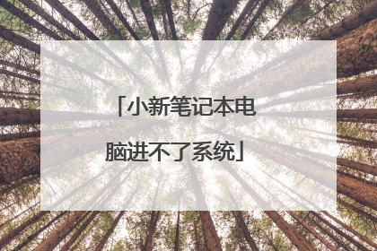 小新笔记本电脑进不了系统