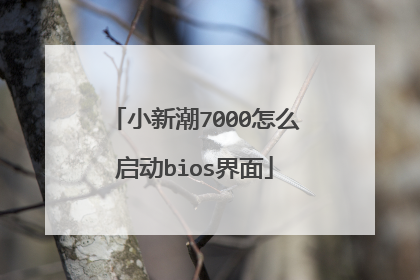 小新潮7000怎么启动bios界面