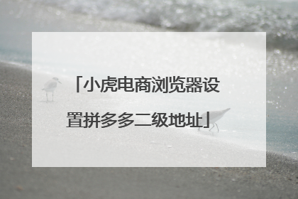 小虎电商浏览器设置拼多多二级地址