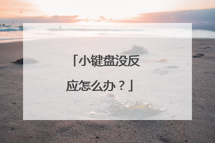 小键盘没反应怎么办?