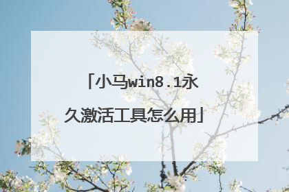 小马win8.1永久激活工具怎么用