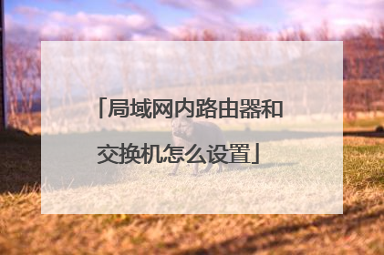 局域网内路由器和交换机怎么设置