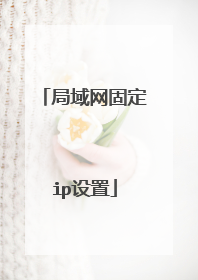局域网固定ip设置