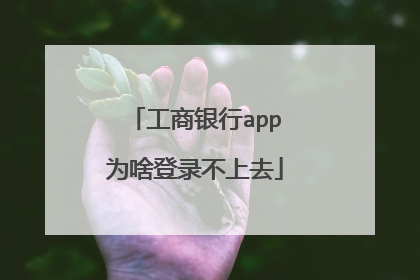 工商银行app为啥登录不上去