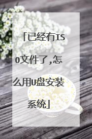 已经有ISO文件了,怎么用U盘安装系统