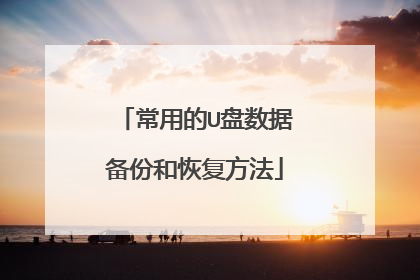 常用的U盘数据备份和恢复方法