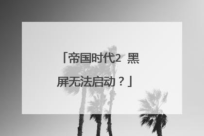 帝国时代2 黑屏无法启动?