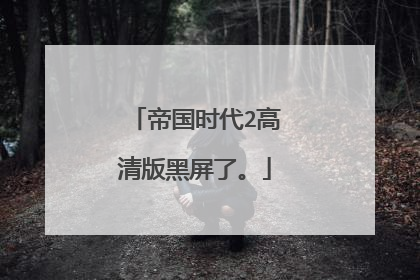 帝国时代2高清版黑屏了。