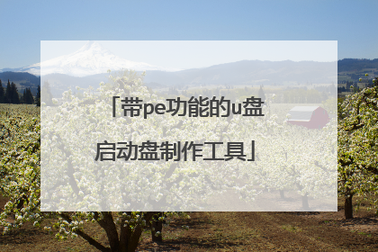带pe功能的u盘启动盘制作工具