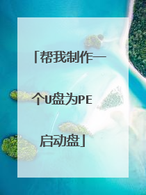 帮我制作一个U盘为PE启动盘