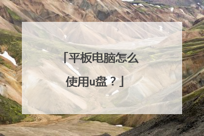 平板电脑怎么使用u盘？