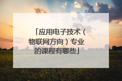应用电子技术(物联网方向)专业的课程有哪些