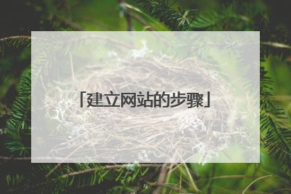 建立网站的步骤