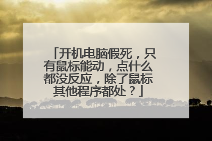 开机电脑假死,只有鼠标能动,点什么都没反应,除了鼠标其他程序都处?
