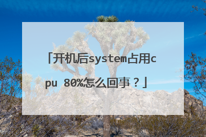 开机后system占用cpu 80%怎么回事?