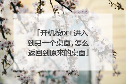 开机按DEL进入到另一个桌面,怎么返回到原来的桌面