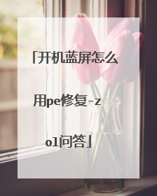 开机蓝屏怎么用pe修复-zol问答